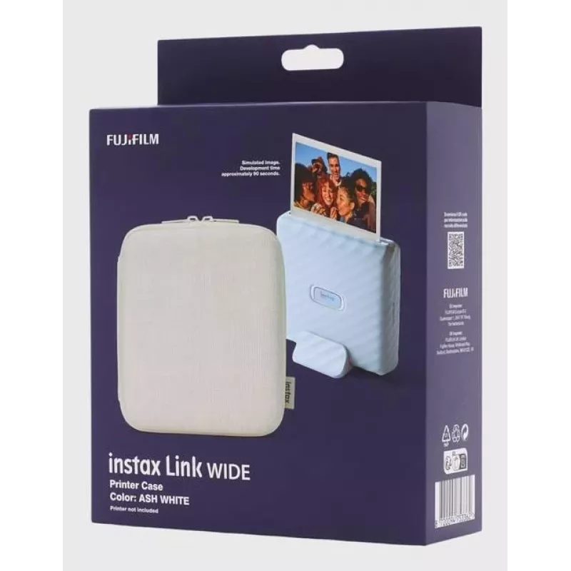 Funda de impresora Fujifilm para instax Link Wide (modelo 70100162648) – blanco ceniza