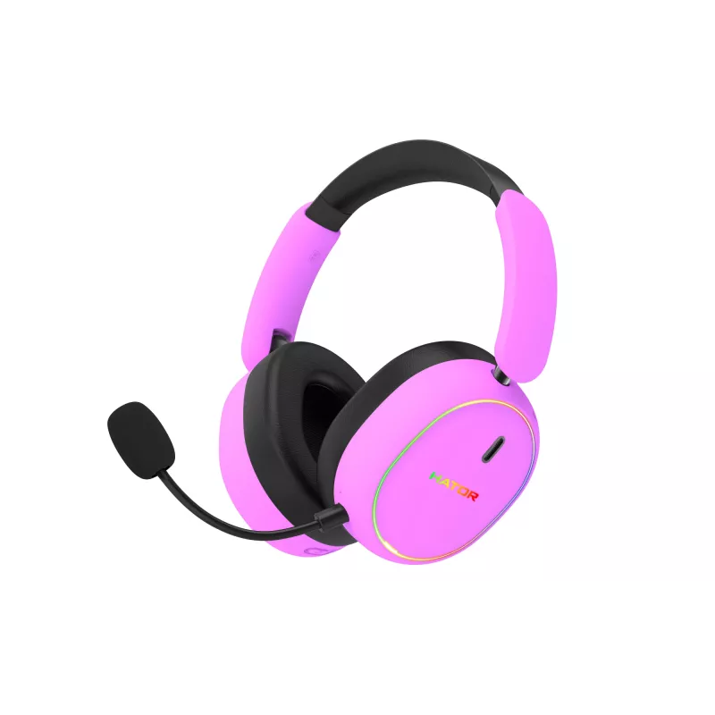 HATOR Phoenix 2 auriculares inalámbricos cable e inalámbrico diadema gaming USB Type-C / USB Type-A Bluetooth violeta