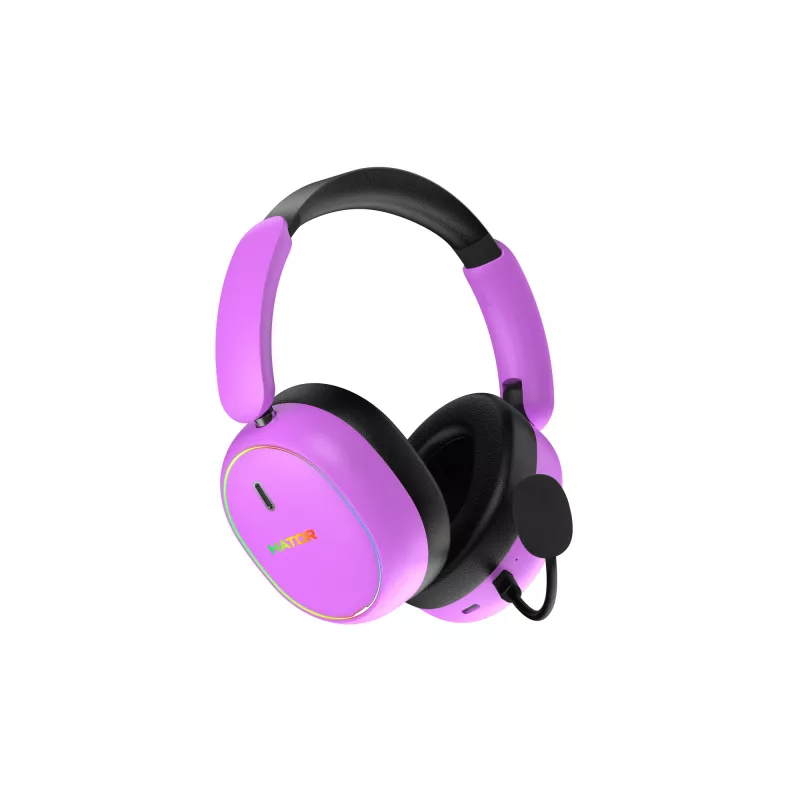HATOR Phoenix 2 auriculares inalámbricos cable e inalámbrico diadema gaming USB Type-C / USB Type-A Bluetooth violeta