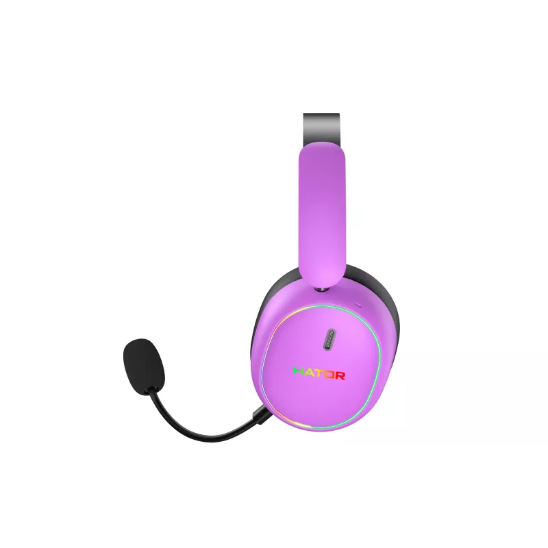 HATOR Phoenix 2 auriculares inalámbricos cable e inalámbrico diadema gaming USB Type-C / USB Type-A Bluetooth violeta