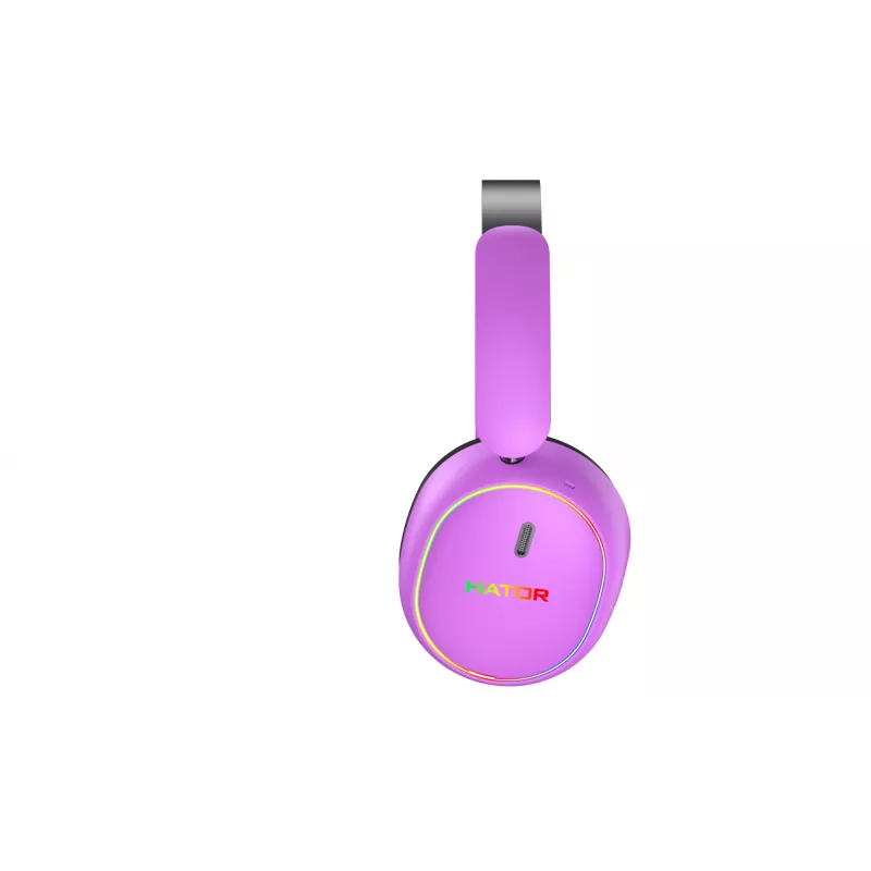 HATOR Phoenix 2 auriculares inalámbricos cable e inalámbrico diadema gaming USB Type-C / USB Type-A Bluetooth violeta