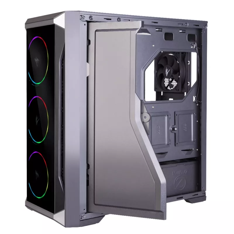 Zalman Z8 TG ATX Semitorre Caja para PC, ventiladores ARGB x3, T/G Semitorre Negro