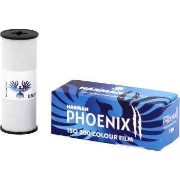 Película negativa en color Harman Phoenix II 200, rollo de 120
