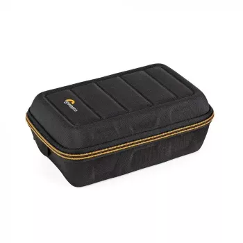 Funda para cámara Lowepro HARDSIDE CS 60 — funda rígida, compacta, 140×85×227 mm, negra/naranja