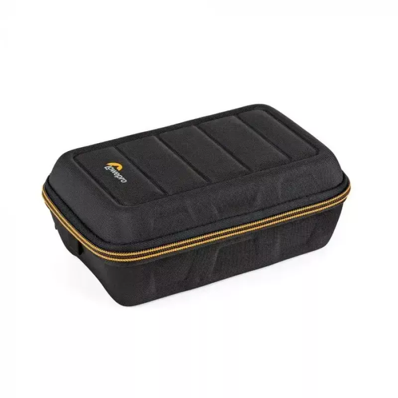 Funda para cámara Lowepro HARDSIDE CS 60 — funda rígida, compacta, 140×85×227 mm, negra/naranja
