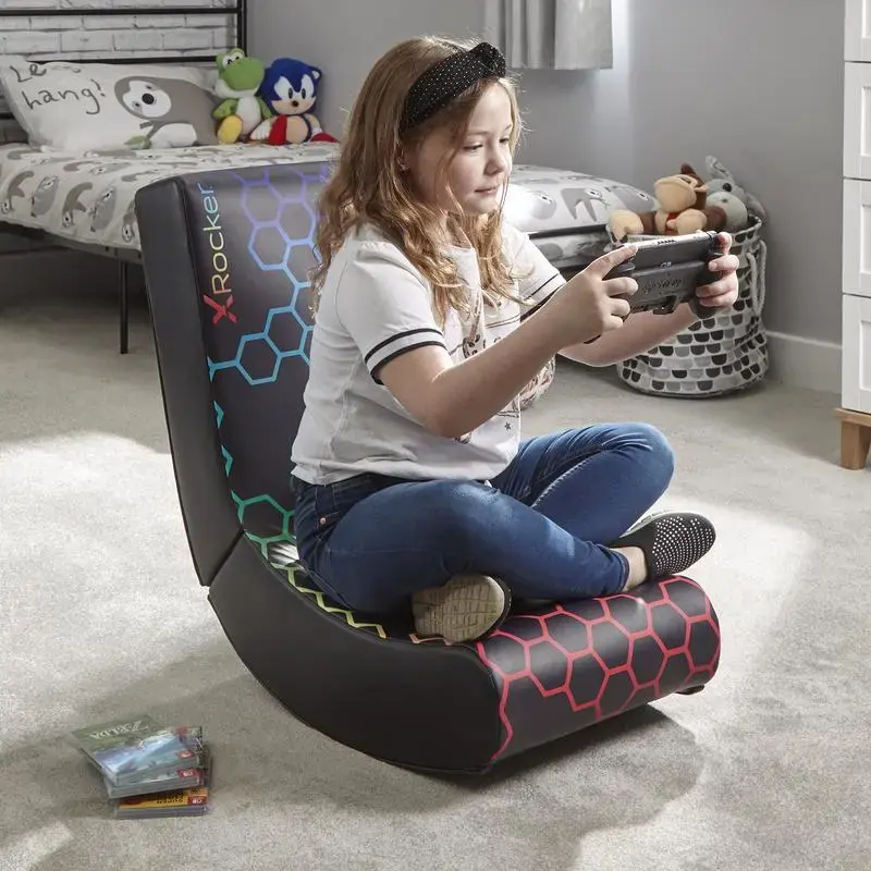 Silla gaming para consola x rocker Neo Hex Edition — asiento y respaldo acolchados, ancho 410 mm, profundidad 855 mm, altura 650 mm