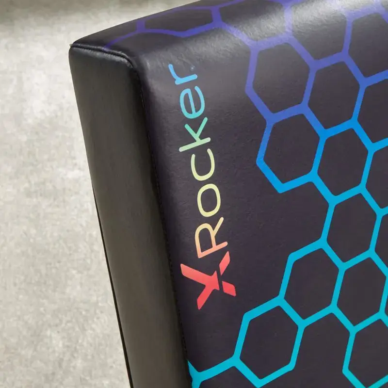 Silla gaming para consola x rocker Neo Hex Edition — asiento y respaldo acolchados, ancho 410 mm, profundidad 855 mm, altura 650 mm