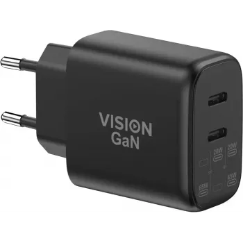 Cargador para dispositivos móviles VISION modelo TC-PUSBCEU/65 – fuente de alimentación USB para teléfonos y tablets