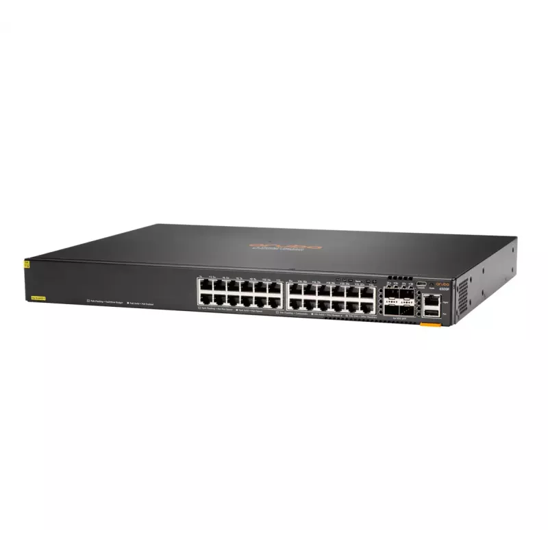 Switch gestionado Aruba 6300F 24 puertos 1GbE Class 4 PoE y 4 puertos SFP56