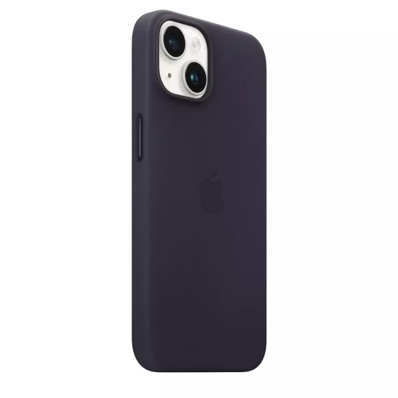 Funda MagSafe de piel para Apple iPhone 14 — violeta, compatible con 6,1 pulgadas