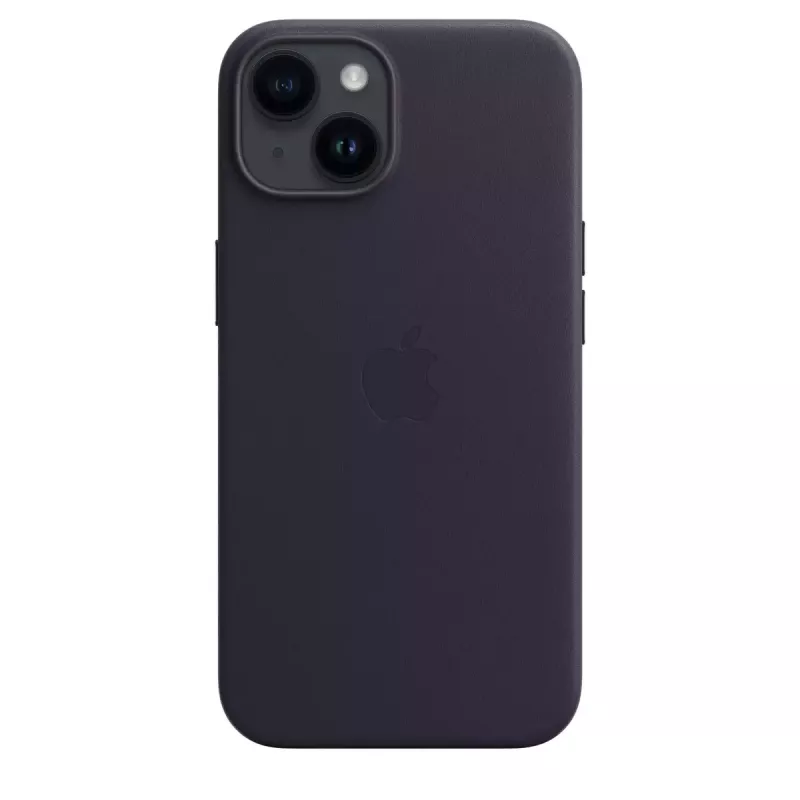 Funda MagSafe de piel para Apple iPhone 14 — violeta, compatible con 6,1 pulgadas