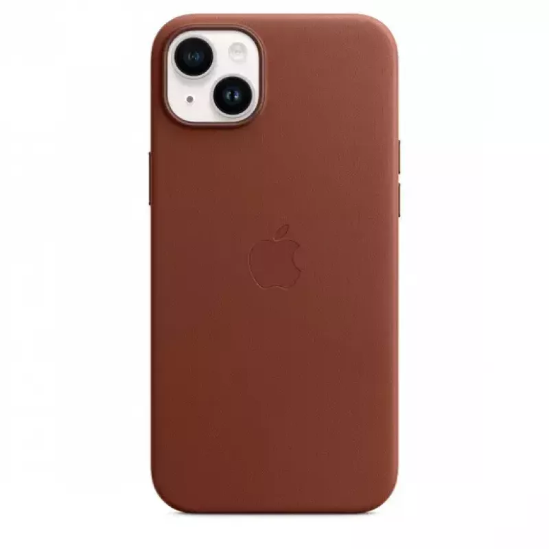 Funda Apple iPhone 14 Plus de piel con MagSafe Umber