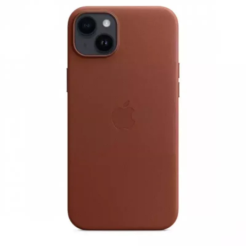 Funda Apple iPhone 14 Plus de piel con MagSafe Umber
