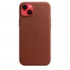 Funda Apple iPhone 14 Plus de piel con MagSafe Umber