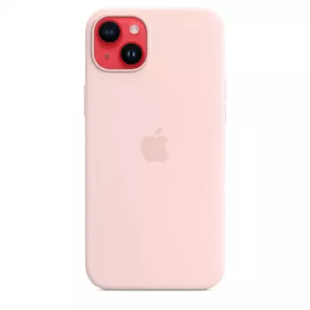 Funda de silicona Apple iPhone 14 Plus MagSafe Chalk Pink