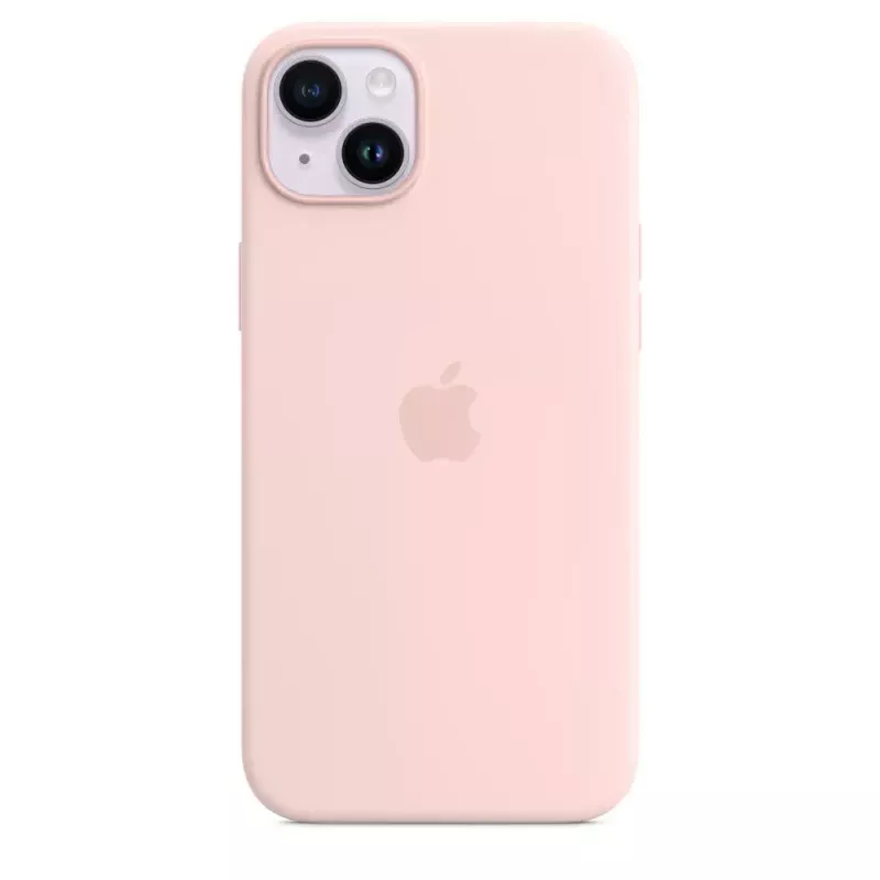 Funda de silicona Apple iPhone 14 Plus MagSafe Chalk Pink