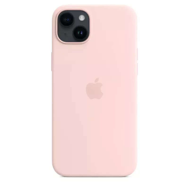 Funda de silicona Apple iPhone 14 Plus MagSafe Chalk Pink
