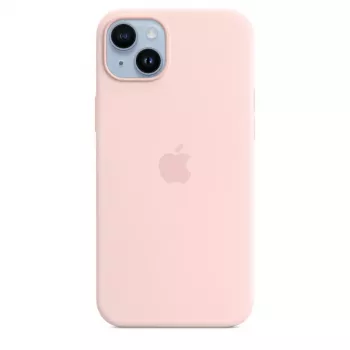 Funda de silicona Apple iPhone 14 Plus MagSafe Chalk Pink