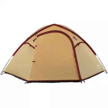 Tienda de campaña de verano COLEMAN Darwin 4 Plus para 4 personas — beige/rojo oscuro