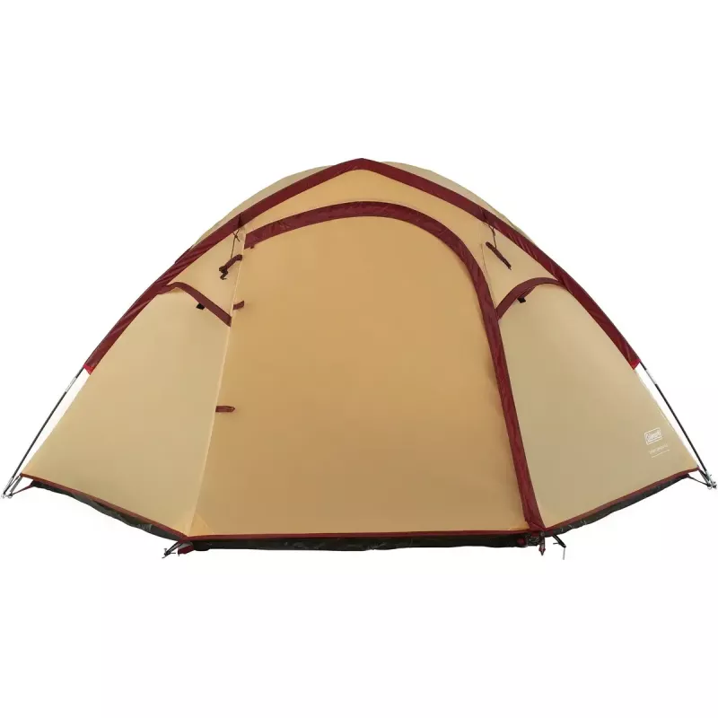Tienda de campaña de verano COLEMAN Darwin 4 Plus para 4 personas — beige/rojo oscuro