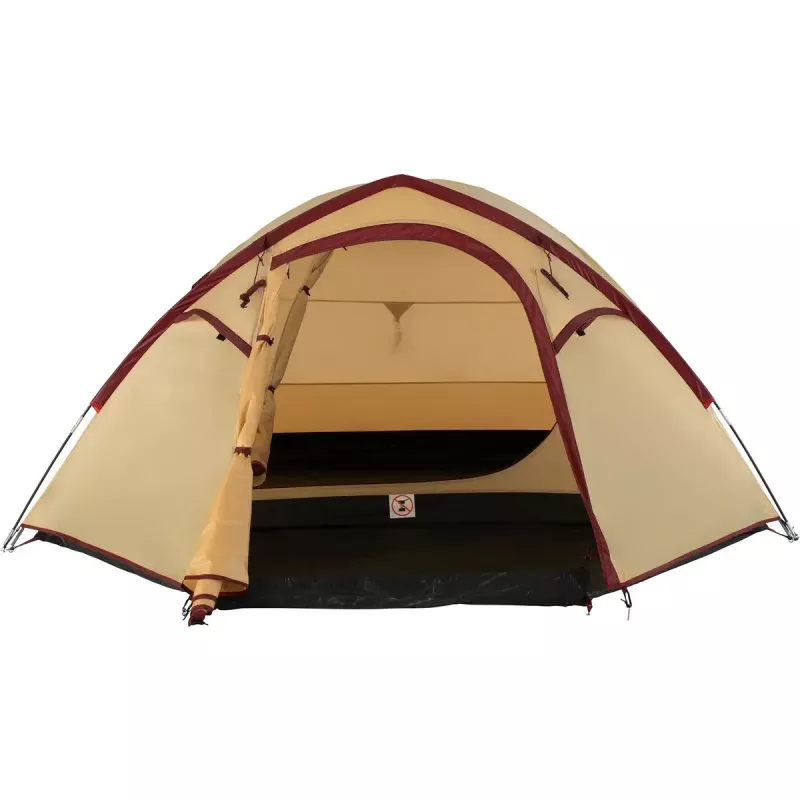 Tienda de campaña de verano COLEMAN Darwin 4 Plus para 4 personas — beige/rojo oscuro