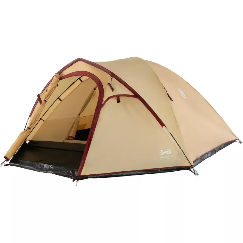 Tienda de campaña de verano COLEMAN Darwin 4 Plus para 4 personas — beige/rojo oscuro