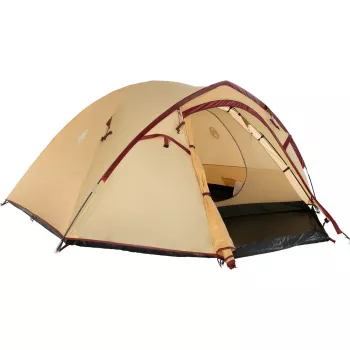 Tienda de campaña de verano COLEMAN Darwin 4 Plus para 4 personas — beige/rojo oscuro