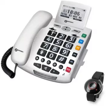 Teléfono de emergencia con cable Geemarc SERENITIES con indicación de voz