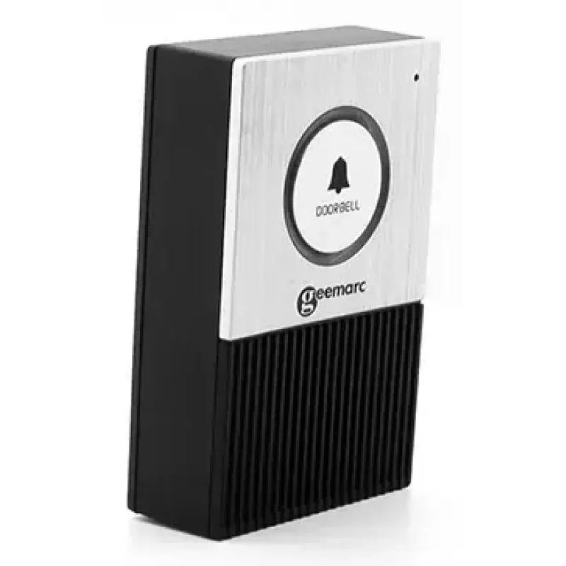 Timbre RING Geemarc 595 U.L.E Wireless IP44 pila AA 50 m de alcance negro/plata