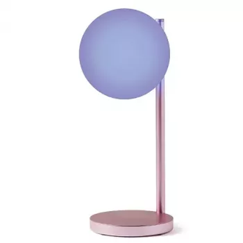Lámpara LED de mesa Lexon Bubble Lamp LH70LP rosa claro 15W con cargador inalámbrico