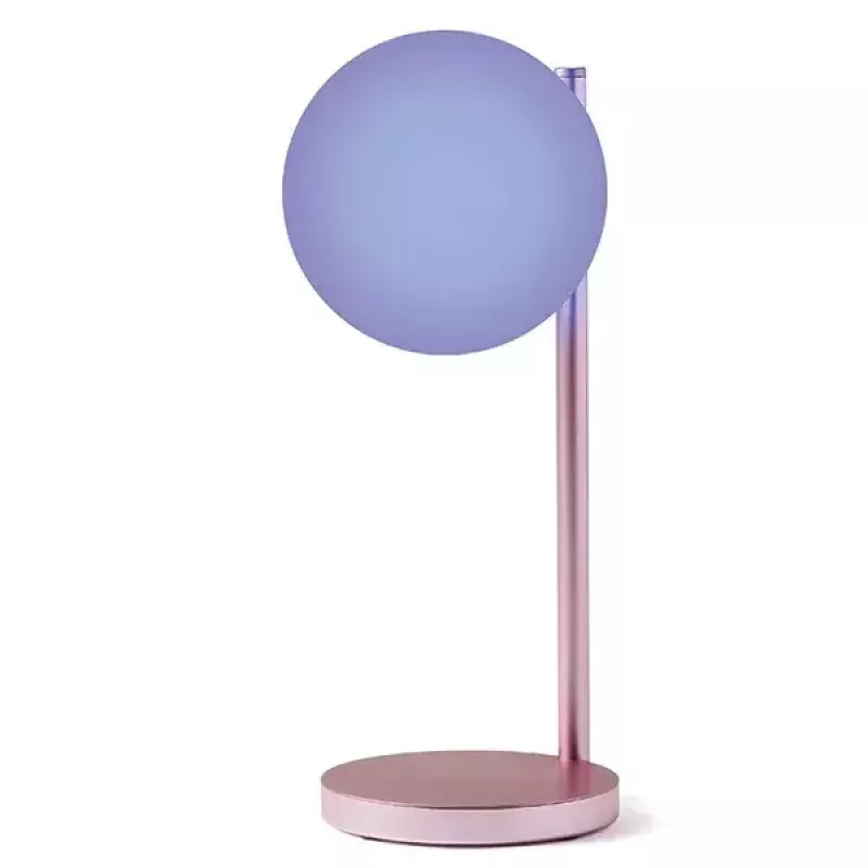 Lámpara LED de mesa Lexon Bubble Lamp LH70LP rosa claro 15W con cargador inalámbrico