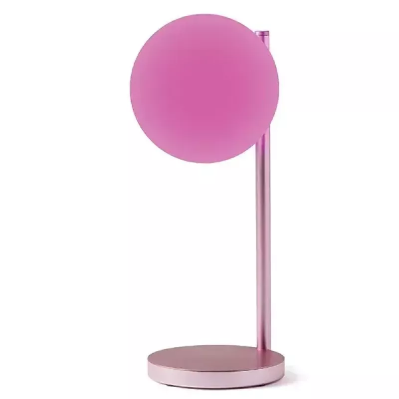 Lámpara LED de mesa Lexon Bubble Lamp LH70LP rosa claro 15W con cargador inalámbrico