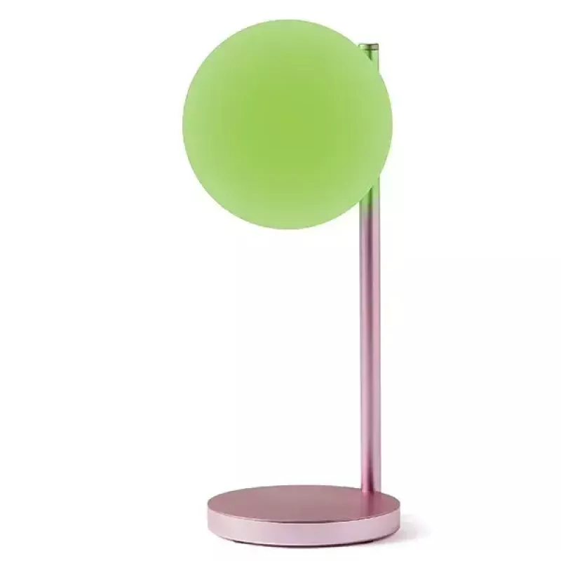 Lámpara LED de mesa Lexon Bubble Lamp LH70LP rosa claro 15W con cargador inalámbrico