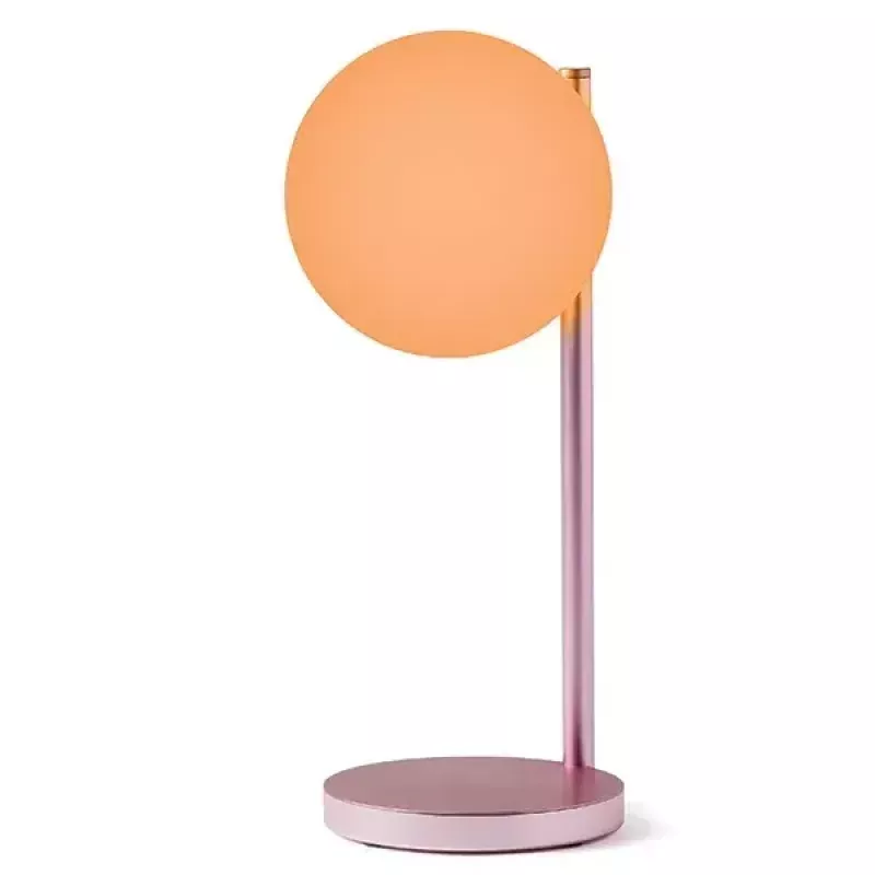 Lámpara LED de mesa Lexon Bubble Lamp LH70LP rosa claro 15W con cargador inalámbrico