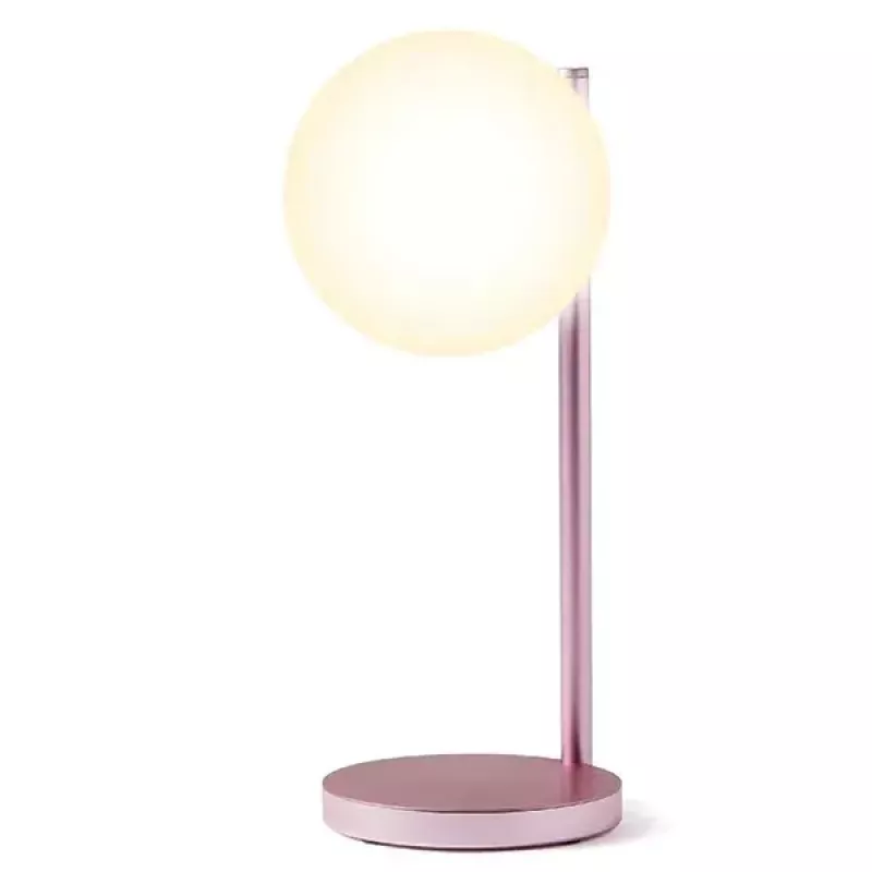 Lámpara LED de mesa Lexon Bubble Lamp LH70LP rosa claro 15W con cargador inalámbrico