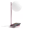 Lámpara LED de mesa Lexon Bubble Lamp LH70LP rosa claro 15W con cargador inalámbrico