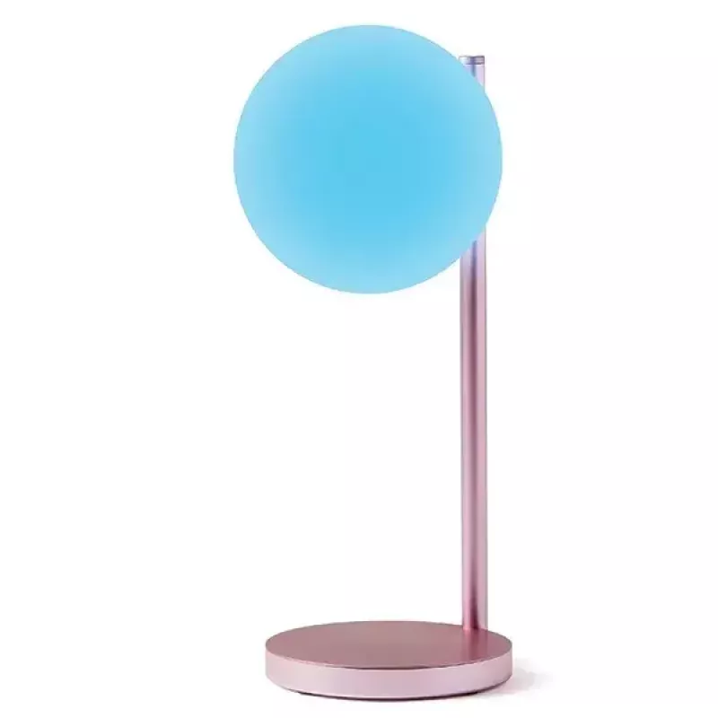 Lámpara LED de mesa Lexon Bubble Lamp LH70LP rosa claro 15W con cargador inalámbrico