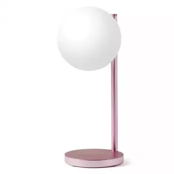 Lámpara LED de mesa Lexon Bubble Lamp LH70LP rosa claro 15W con cargador inalámbrico