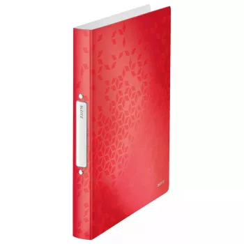 Carpeta de anillas Leitz WOW A4 roja anillas redondas polipropileno 32 mm