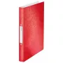 Carpeta de anillas Leitz WOW A4 roja anillas redondas polipropileno 32 mm
