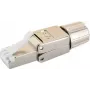 Conector RJ-45 Schwaiger NWST811 531 plateado conector macho 15 mm de ancho
