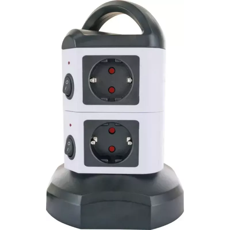 Regleta de alimentación Schwaiger STDT2718 1,8 m 7 tomas de corriente para interior negro blanco