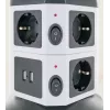 Regleta de alimentación Schwaiger STDT2718 1,8 m 7 tomas de corriente para interior negro blanco
