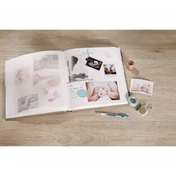 Álbum de fotos Walther Design Baby Dreamtime azul marrón 50 hojas