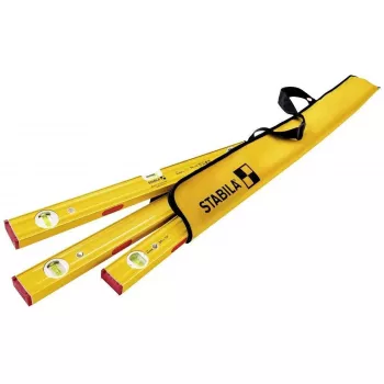 Set de niveles STABILA PRO SET 80 ASM 19716 — 30 cm, 60 cm, 120 cm, precisión 0,5 mm/m