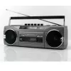 Reproductor de casete portátil Soundmaster SRR80TI con DAB+ y FM, pantalla LCD, 3 W RMS, conexión de auriculares de 3,5 mm, alimentación por pilas/230V