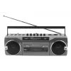 Reproductor de casete portátil Soundmaster SRR80TI con DAB+ y FM, pantalla LCD, 3 W RMS, conexión de auriculares de 3,5 mm, alimentación por pilas/230V