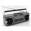 Reproductor de casete portátil Soundmaster SRR80TI con DAB+ y FM, pantalla LCD, 3 W RMS, conexión de auriculares de 3,5 mm, alimentación por pilas/230V