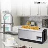 Tostadora Clatronic TA 3687 4 rebanadas 1200 W Negro Acero inoxidable