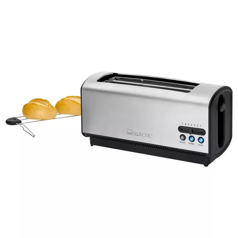 Tostadora Clatronic TA 3687 4 rebanadas 1200 W Negro Acero inoxidable